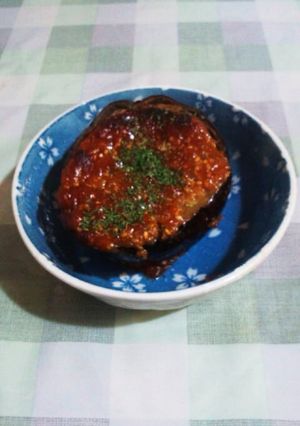 なすに甘みそをのせて、トースターで焼いて-レシピのメイン写真