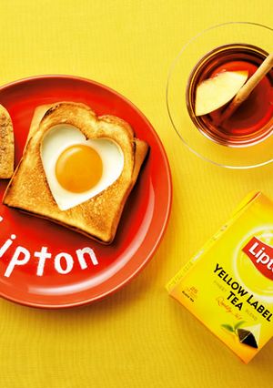 ハートのトースト＆アップルシナモンティー-レシピのメイン写真