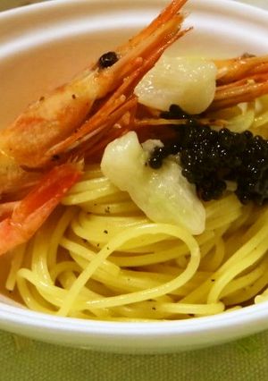 甘エビとランプフィッシュキャビアのパスタ-レシピのメイン写真