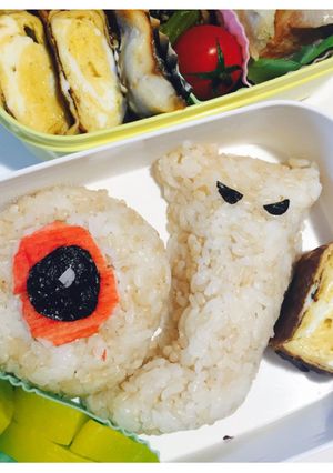 キャラ弁!鬼太郎の目玉のおやじ妖怪弁当-レシピのメイン写真
