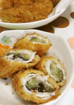 茄子の豚チーズ巻きフライ-レシピのメイン写真