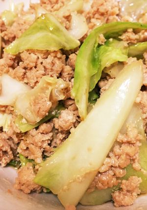 鶏そぼろのキャベツ炒め-レシピのメイン写真