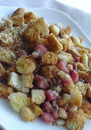 サラダのトッピングに♪ベーコン＆クルトン-レシピのメイン写真