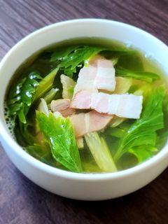 プラス1品☆ベーコンとセロリのスープ-レシピのメイン写真