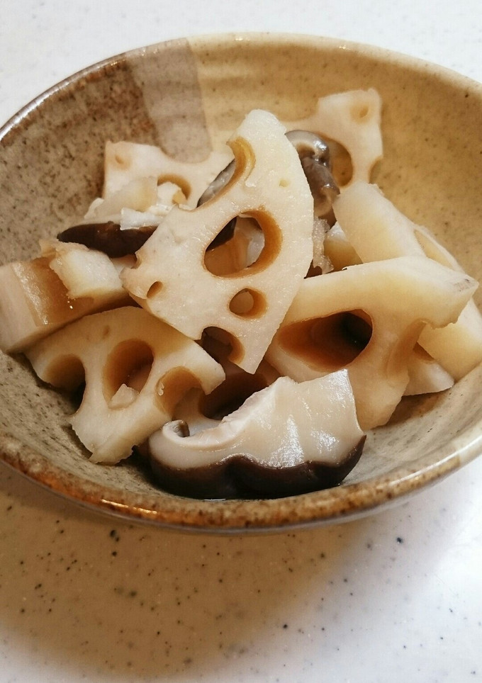 簡単♪レンコンと椎茸の簡単煮。-レシピのメイン写真
