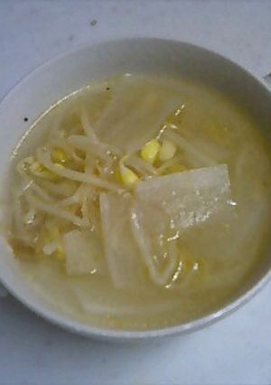 味つきもやしを大根のｽｰﾌﾟ-レシピのメイン写真