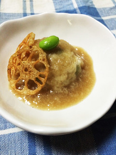 鶏挽肉のれんこん餡-レシピのメイン写真