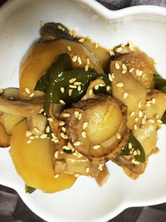 ホタテと野菜の甘辛煮-レシピのメイン写真