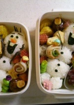 オラフ キャラ弁-レシピのメイン写真