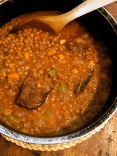 スペイン風レンズ豆と牛肉のスープ-レシピのメイン写真