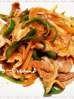 豚肉とピーマンと玉ねぎのケチャップ炒め♪-レシピのメイン写真