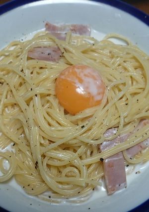 月見カルボナーラ-レシピのメイン写真