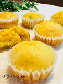 ノンバター!朝食!かぼちゃのマフィン-レシピのメイン写真