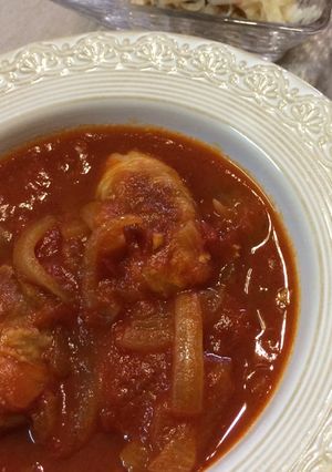 厚揚げの豚コマ巻き トマト煮込み-レシピのメイン写真