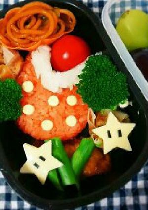 キャラ弁☆マリオのパックンフラワー-レシピのメイン写真