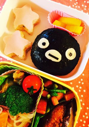 簡単!キャラ弁!スイカペンギン★-レシピのメイン写真