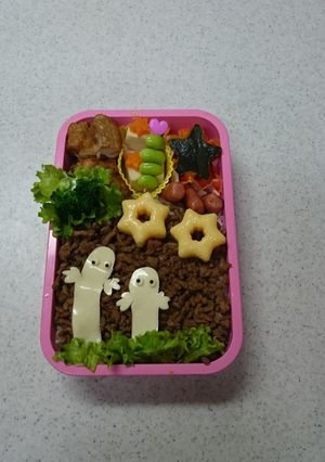 ニョロニョロキャラ弁-レシピのメイン写真