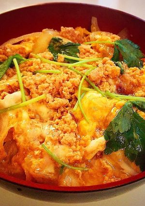 鳥ひき肉の親子丼♪-レシピのメイン写真