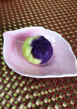 ラップで簡単♪二色のサツマイモ茶巾絞り-レシピのメイン写真