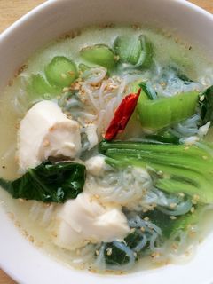 チンゲン菜と白滝の中華スープ-レシピのメイン写真