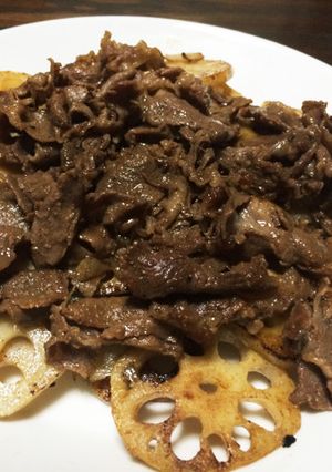 牛肉と蓮根のバター醤油炒め-レシピのメイン写真