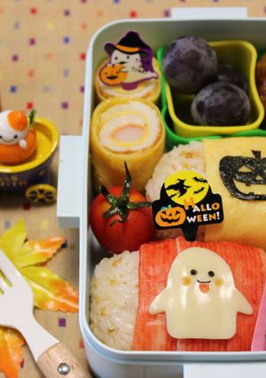 ハロウィン俵おにぎり弁当-レシピのメイン写真