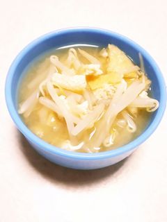 もやし油揚げ味噌汁-レシピのメイン写真