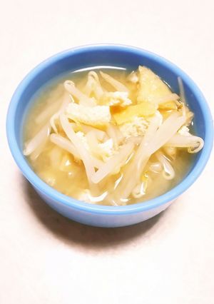 もやし油揚げ味噌汁-レシピのメイン写真