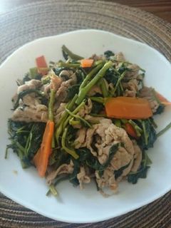 空芯菜と豚肉の炒め☆-レシピのメイン写真