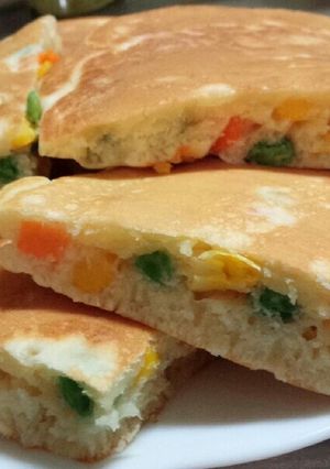 ミックスベジタブルでふっくらホットケーキ-レシピのメイン写真