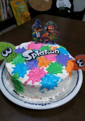スプラトゥーンケーキ-レシピのメイン写真