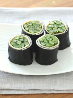ごま和えいんげんの海苔巻き-レシピのメイン写真