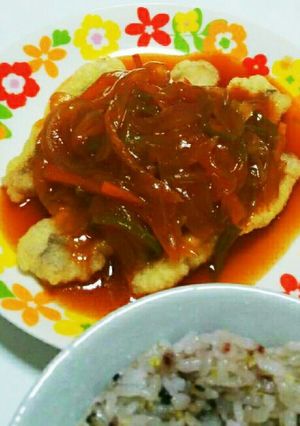 鯛のフリッター甘酢あんかけ♡簡単-レシピのメイン写真