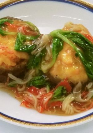 【おもてなし】山海ハンバーグ あんかけ風-レシピのメイン写真