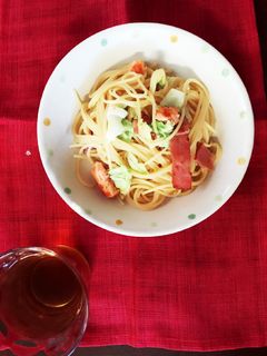 麺つゆで♪和風パスタ-レシピのメイン写真