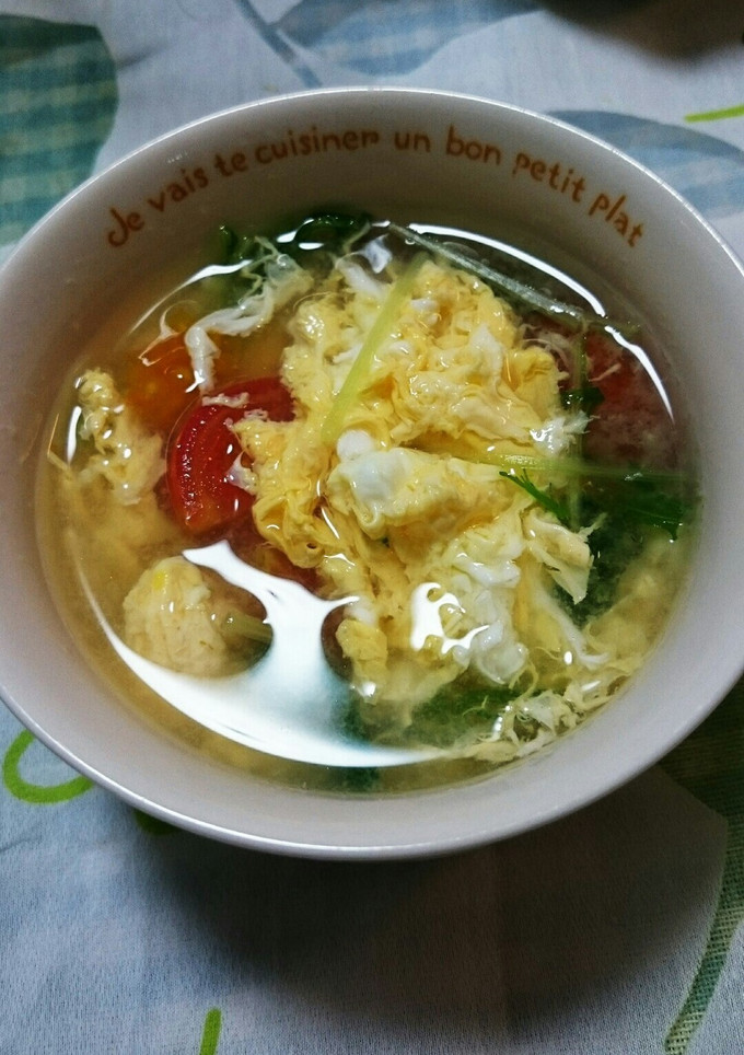 簡単トマトと卵のスープ-レシピのメイン写真