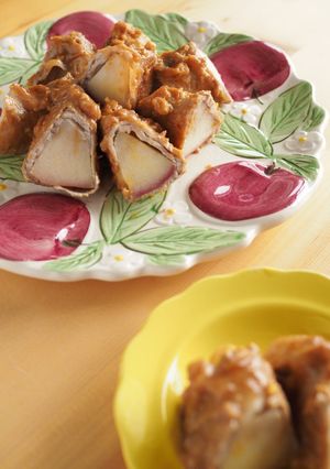 りんごの肉巻き☆ピーナツバターソース☆-レシピのメイン写真