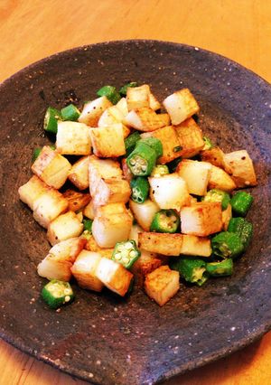簡単！山芋とオクラの炒め物-レシピのメイン写真