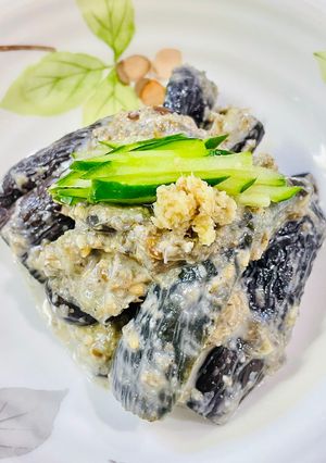 蒸し茄子のごまドレ和え-レシピのメイン写真