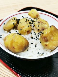 秋の味覚✨もち米でもちもちほくほく栗ご飯-レシピのメイン写真