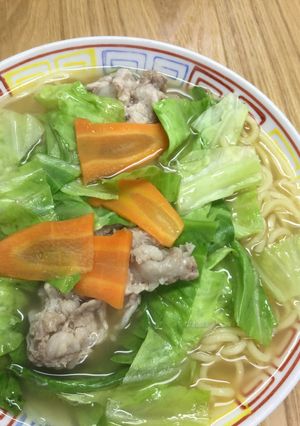 簡単・蒸し野菜をのせたラーメン-レシピのメイン写真