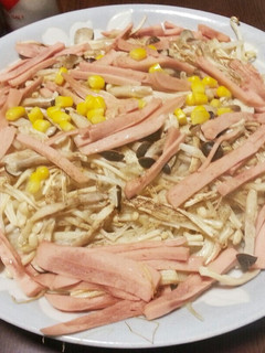 簡単魚肉ソーセージキノコもやしバター-レシピのメイン写真