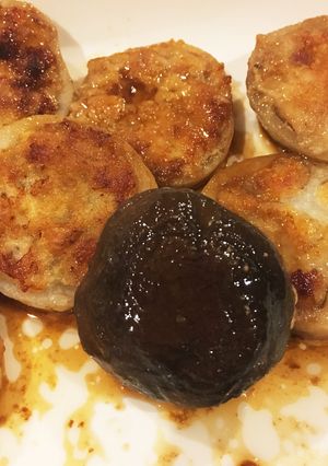 豚つくねー椎茸、レンコン肉詰めのタネ-レシピのメイン写真