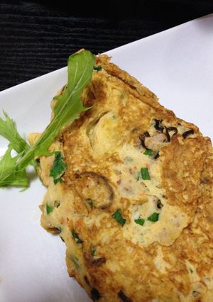 余り野菜に鶏肉と塩昆布!和風オムレツ-レシピのメイン写真