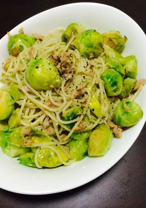 今が旬!!芽キャベツとツナのパスタ!!-レシピのメイン写真
