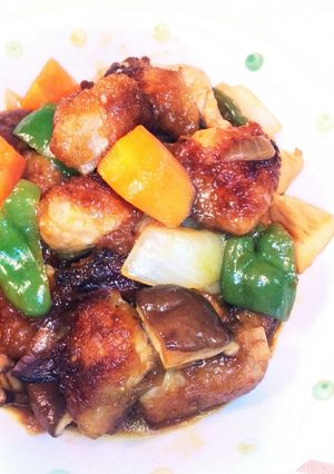 初めて作った簡単酢豚♥パインジュース使用-レシピのメイン写真