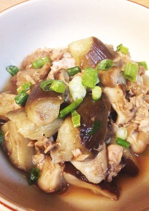 麺つゆで簡単！茄子とキノコの炒め煮♡-レシピのメイン写真