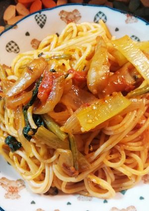 冷凍プチトマトソース旨みたっぷりパスタ♪-レシピのメイン写真
