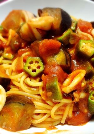 ヤリイカのトマトソースパスタ♪-レシピのメイン写真