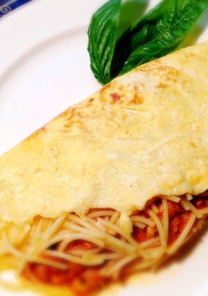 オムレツパスタ、簡単二つ折り！-レシピのメイン写真